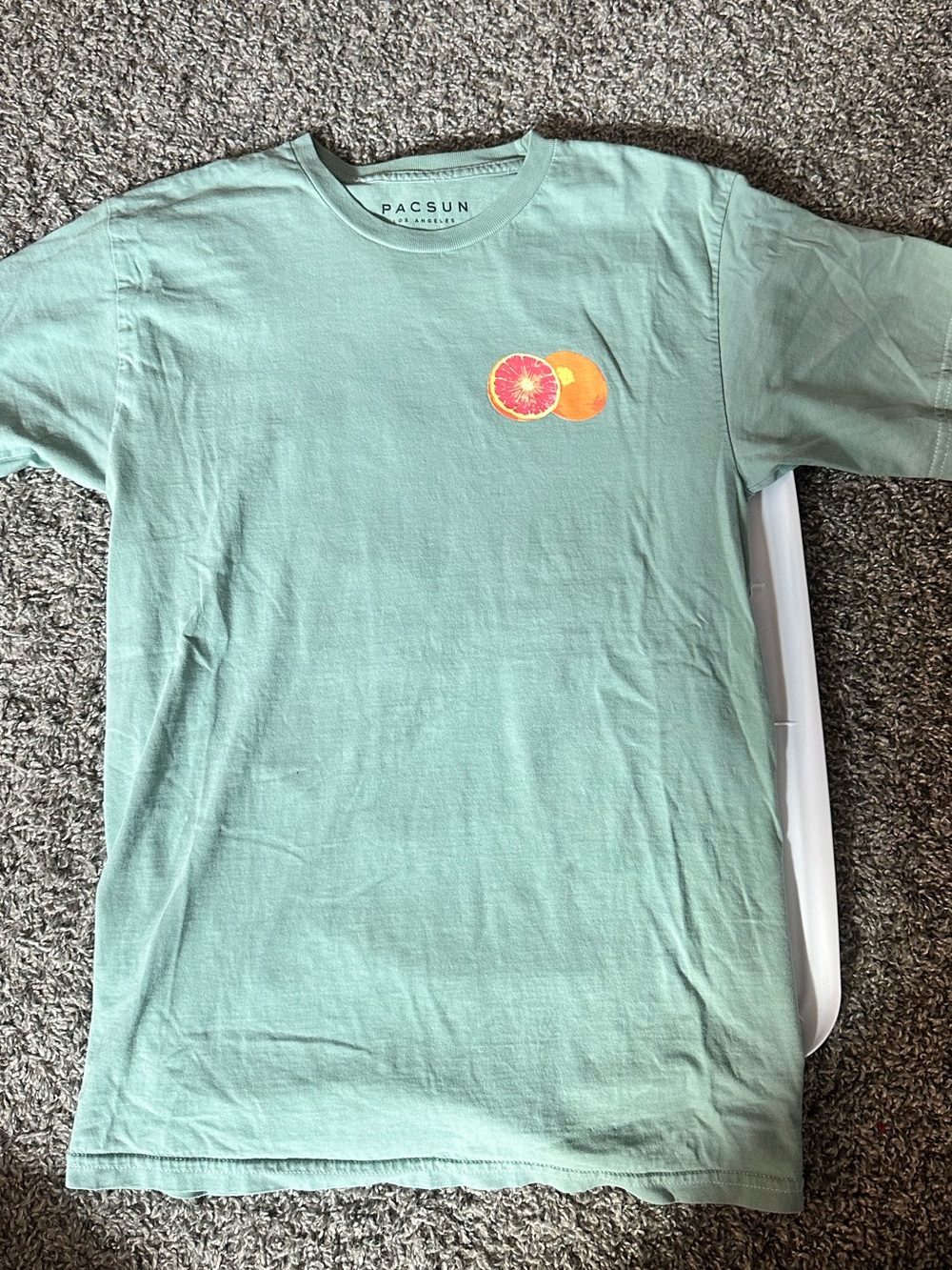 PacSun Mint Green T-Shirt with Citrus Chest Graphic
